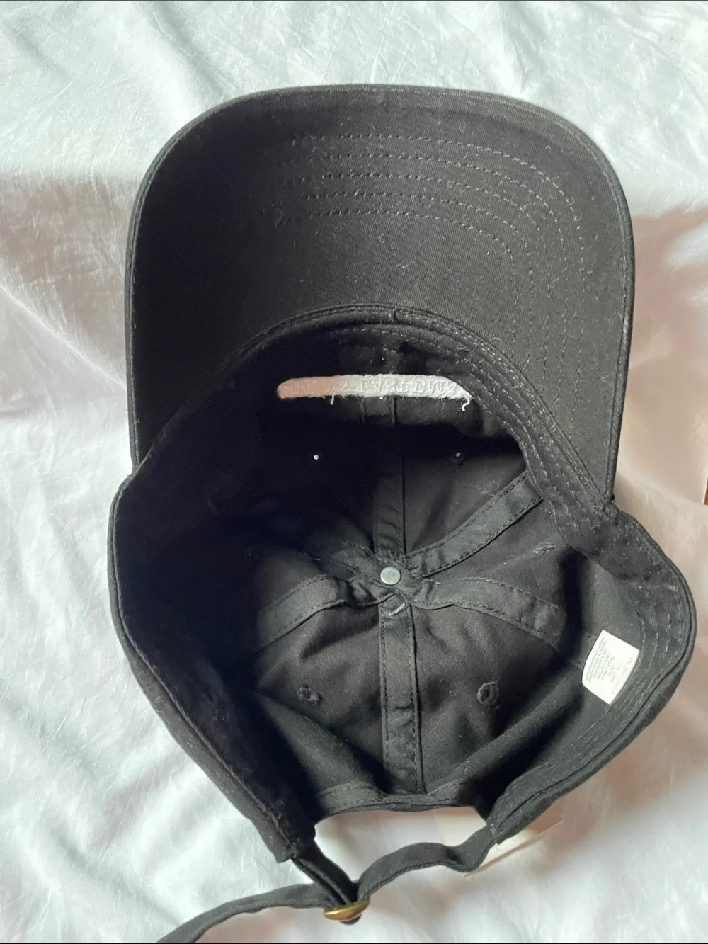 Time and Tru Black Baseball Cap with White Embroidered Text